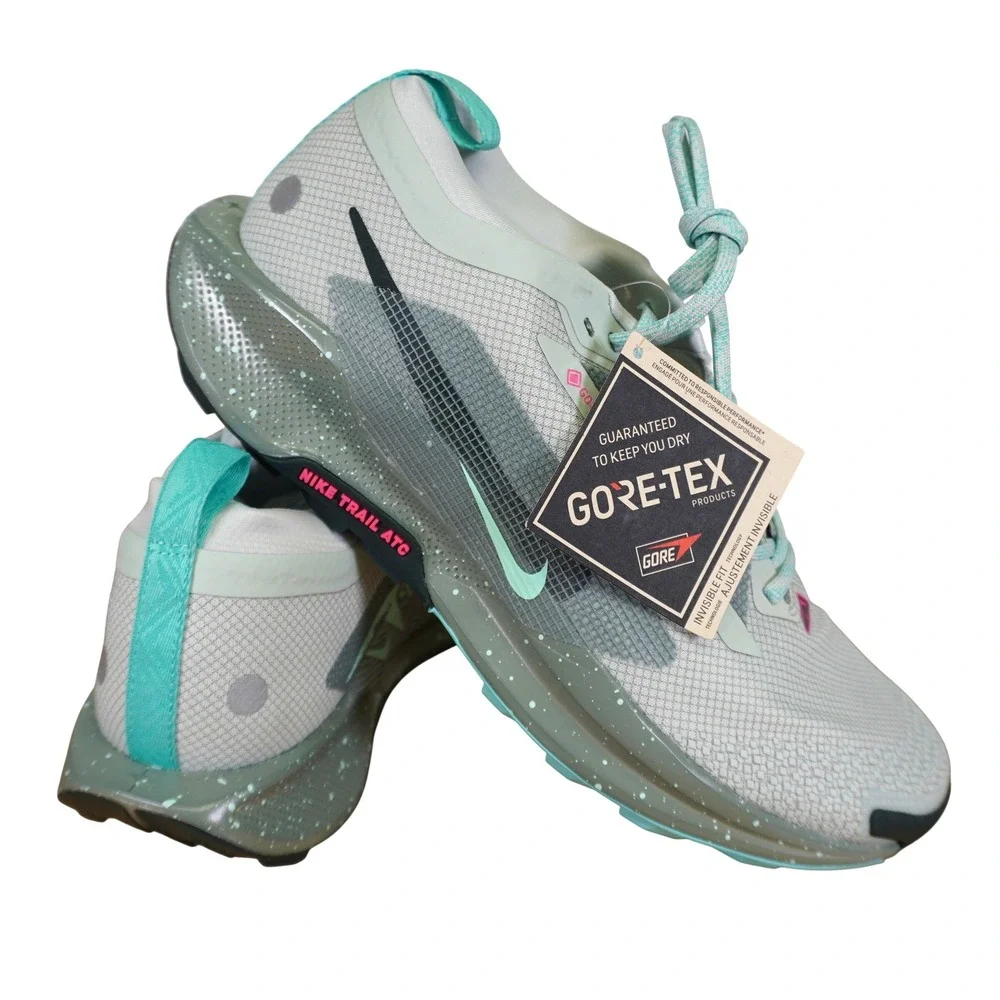 NEW Nike Pegasus Trail 5 GORE-TEX Mens 8.5 Grey Teal‎ Waterproof Running FQ0908